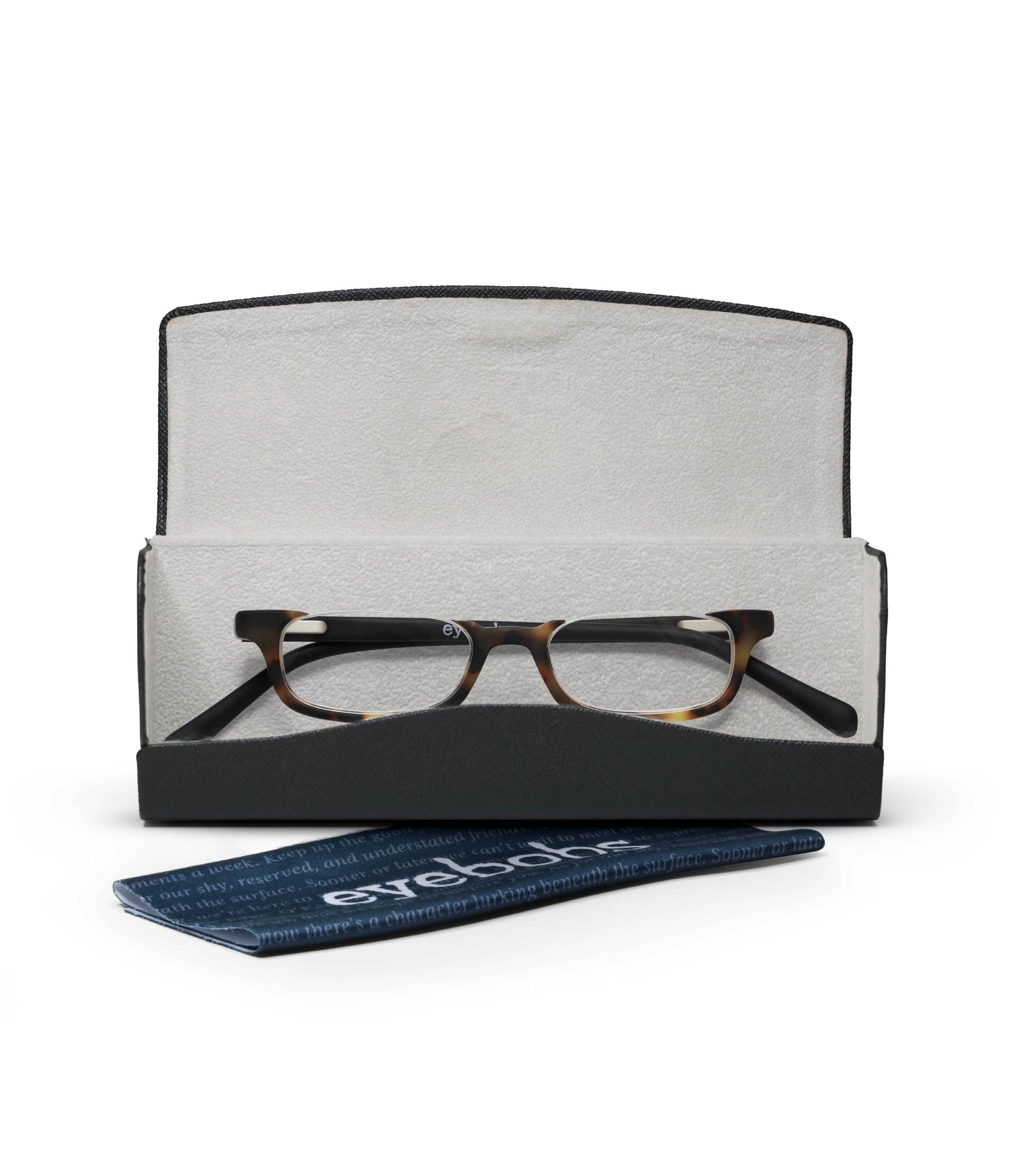 eyebobs eyebobs - What Inheritance? | Premium Reading Glasses for Men and Women | Half-Rim Frames for Average Faces, Green & Blush Layered Crystal with Pink Crystal, 1.25