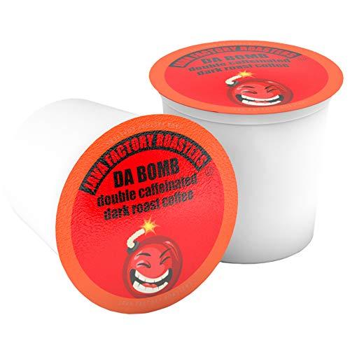 Java Factory Java Factory Coffee Pods High Caffeine Coffee Compatible with K Cup Brewers Including 2.0, Da Bomb Extra Bold Double Caffeinated, 80 Count