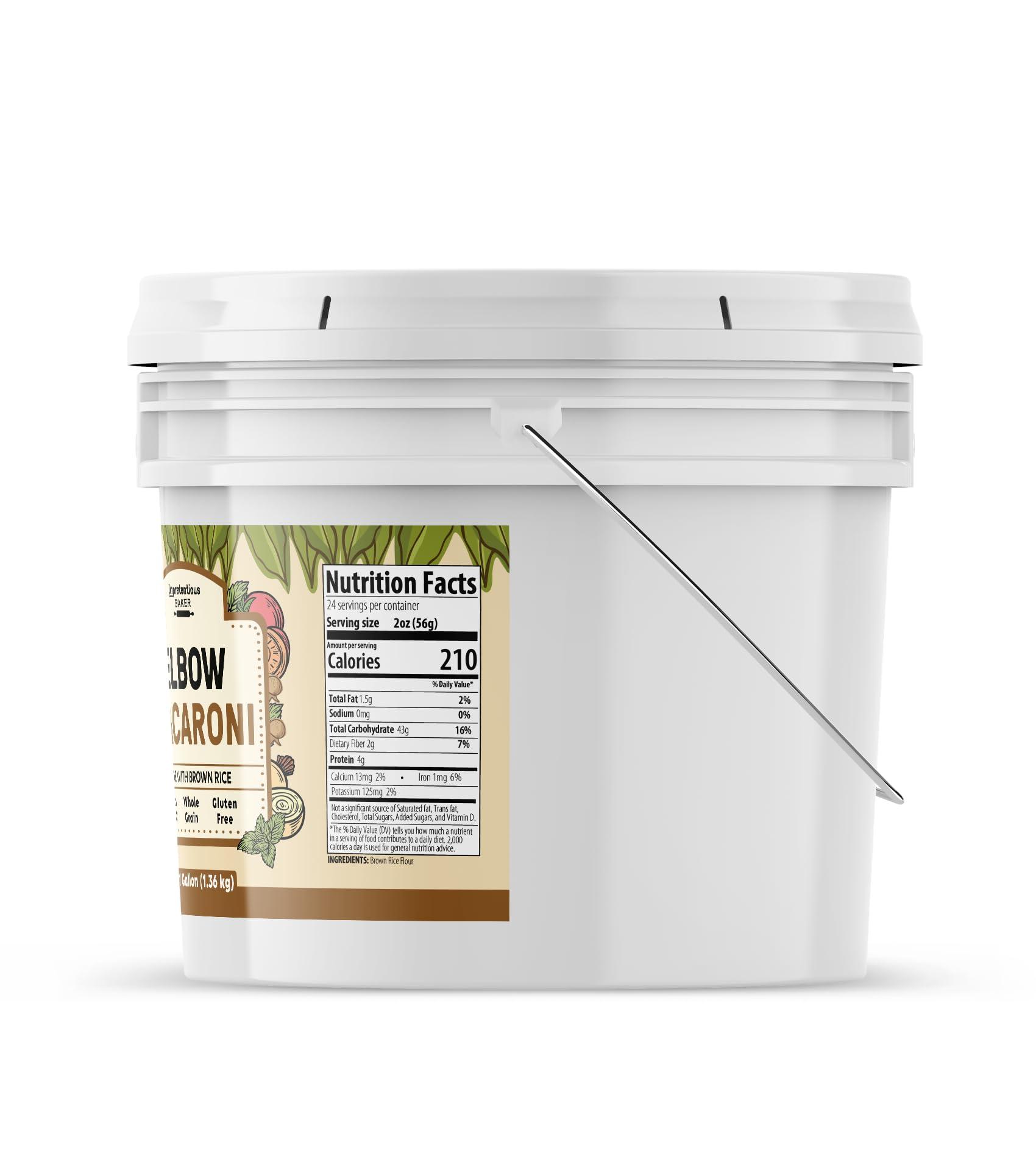 Unpretentious Unpretentious Brown Rice Elbow Macaroni, 1 Gallon, Whole Grain Pasta, Gluten Free