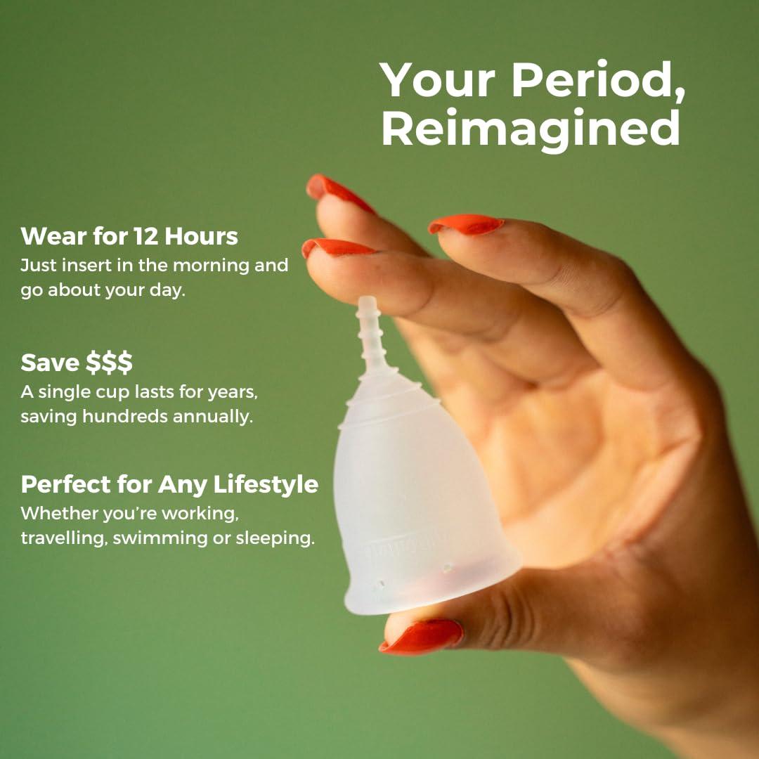 OrganiCup OrganiCup Menstrual Cup by AllMatters - Size A - Superior to Pads & Tampons - Voted Best Menstrual Cup by Reviewed - Made in Germany - Soft and Flexible