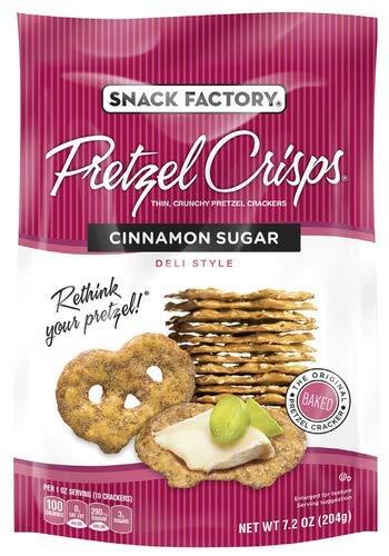Pretzel Crisps Snack Factory Pretzel Crisps, Cinnamon Sugar (Pack of 2)