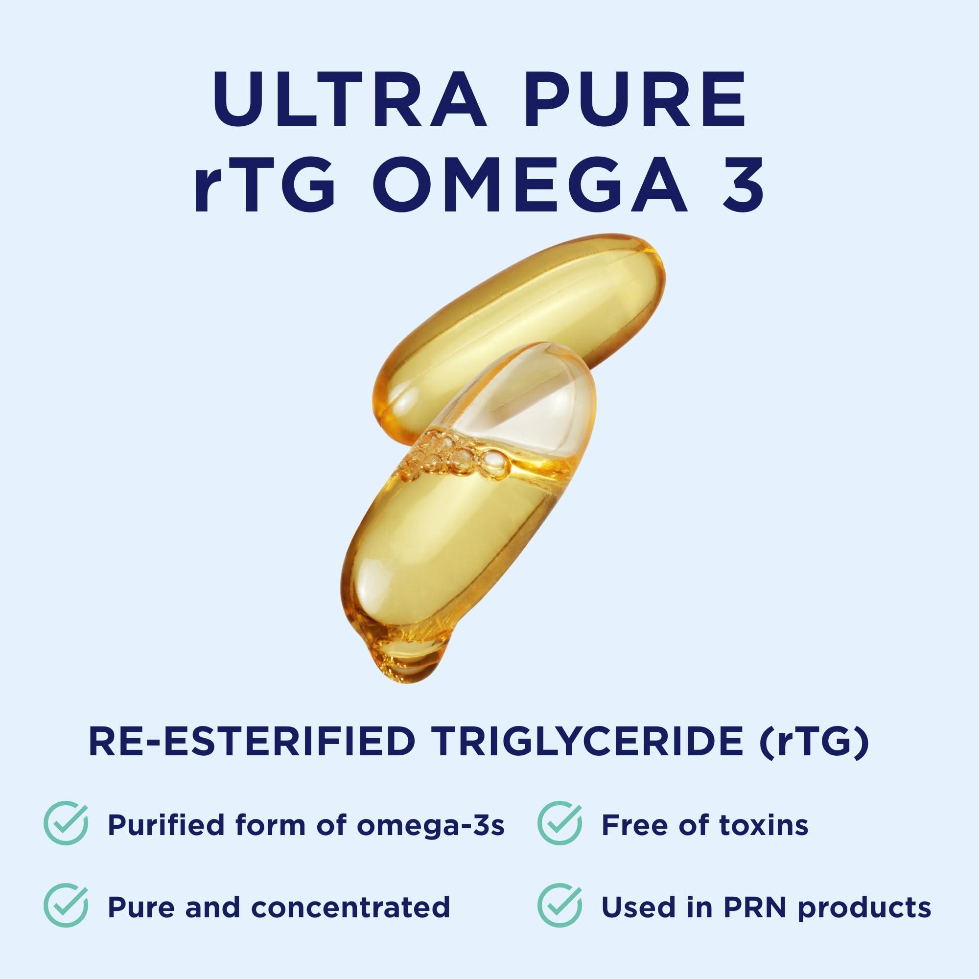 PRN Physician Recommended Nutriceuticals PRN De Dry Eye Omega 3 Fish Oil Support for Dry Eyes - 2240mg EPA & DHA in Triglyceride Formula New & Improved-Burpless-1 serving, 1-month supply