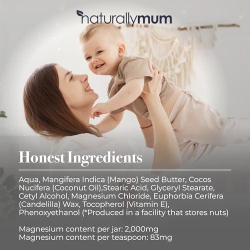 NaturallyMum NaturallyMum - Magnesium Bedtime Lotion for Kids & Babies [NATURAL & SAFE] - Topical Kids Magnesium Cream Lotion for Sleep - Safe for Babies (6M+) - Support for Sleep, Bone & Overall Kids Health