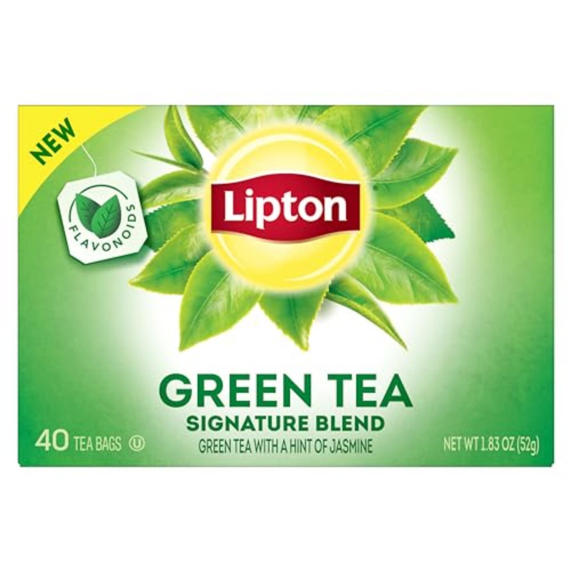Lipton Lipton Signature Blend Green Tea Bags, Unsweetened Teabags for Hot or Iced Tea with Caffeine and Flavonoids, 240 Total Bags (40ct - Pack of 6)