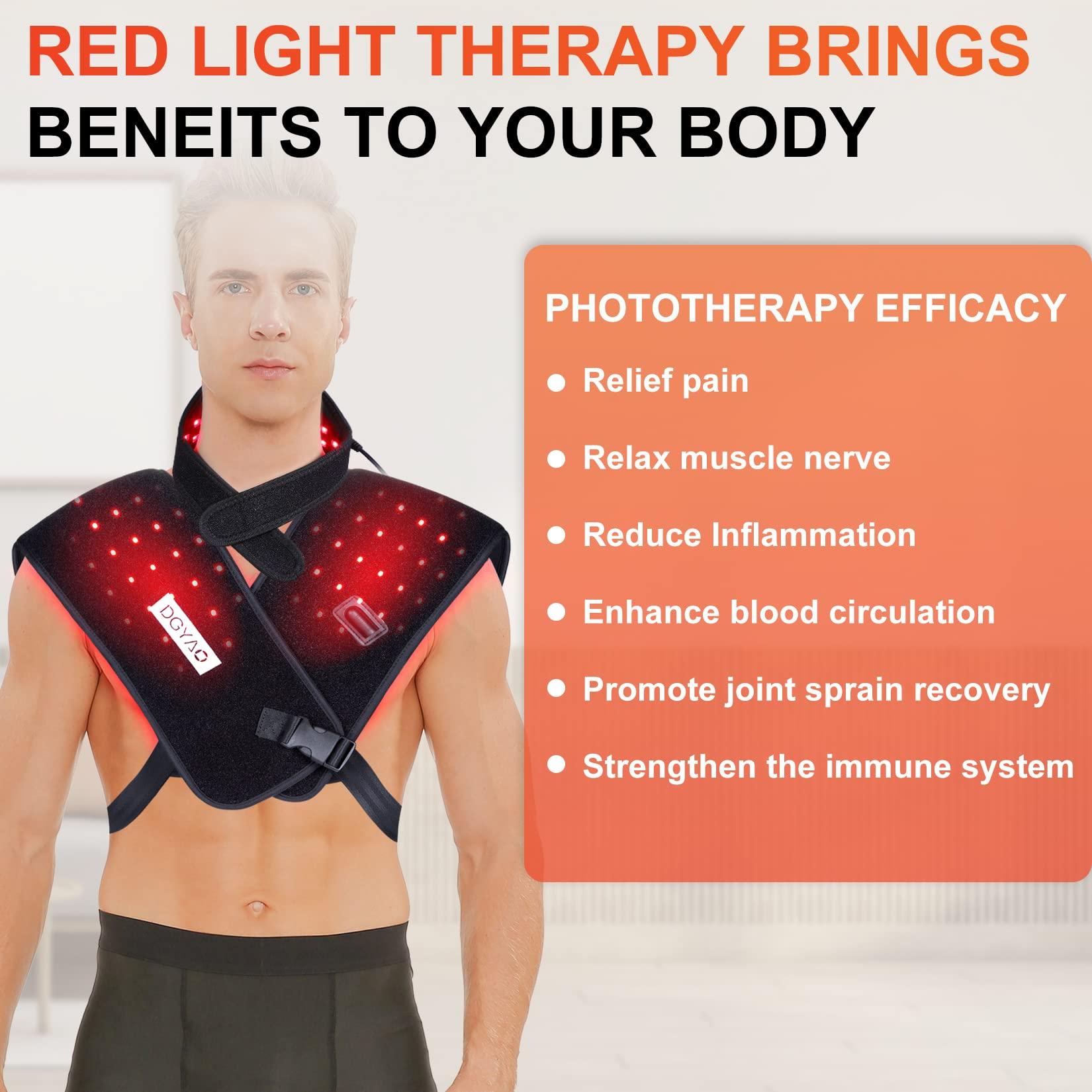 TUOYR TUOYR Red Light Therapy for Neck and Shoulder Pain Relief 850nm Near Infrared Therapy Set Wearable Wrap Devices for Upper Back Neck Shoulders Body Muscle Relax Home Use Treatment Pad FDA Cleared