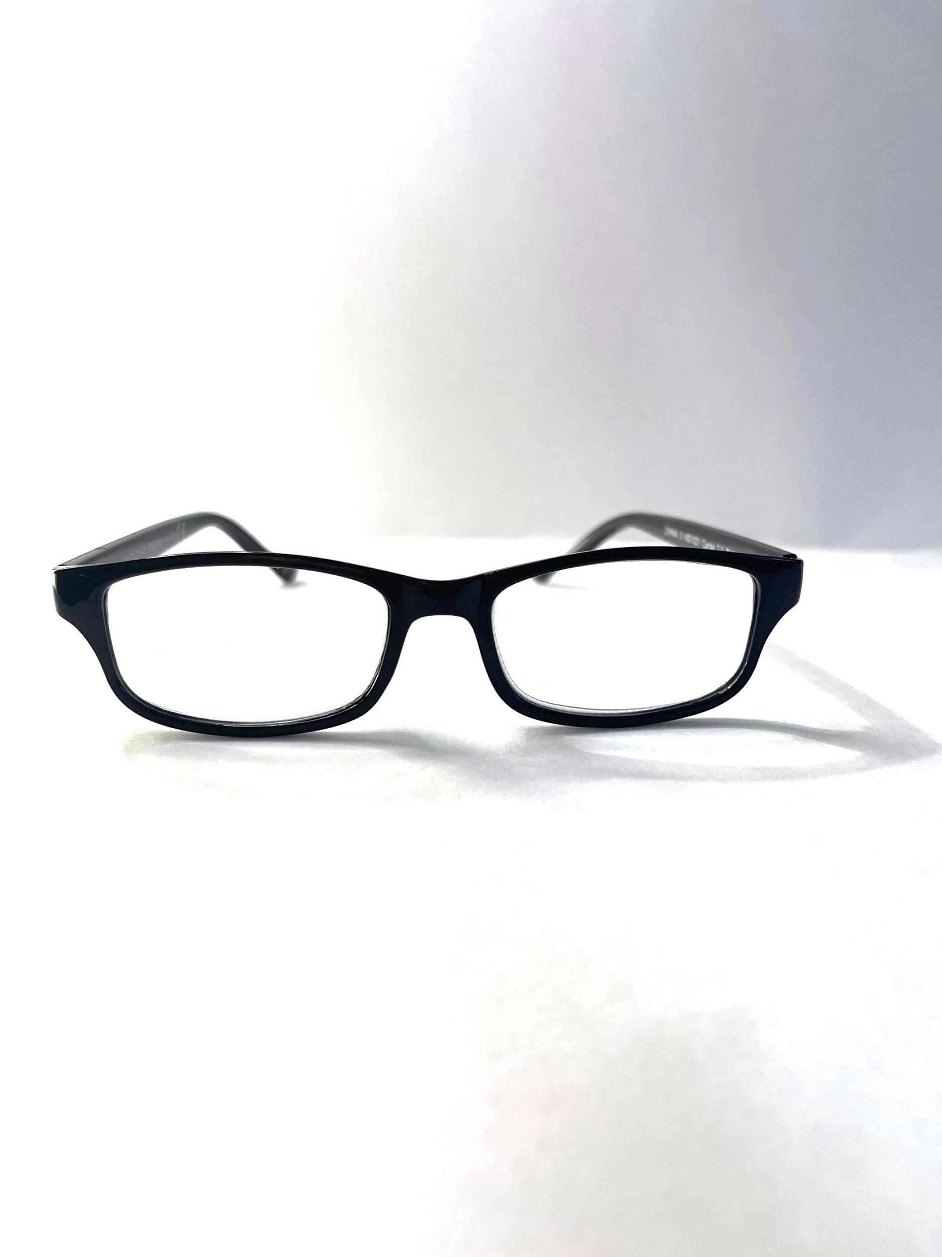 Foster Grant Foster Grant Spare Pair Reading Glasses Carter. Rectangular Solid Black. +1.75