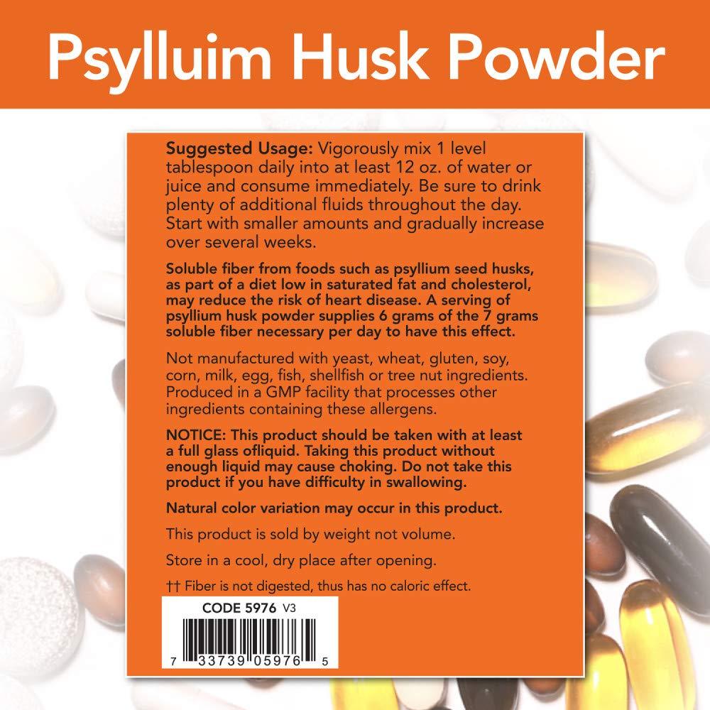 Now Foods NOW Psyllium Husk Powder, 12-Pound