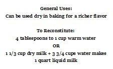 WinCrest BulkFoods Whole Milk Powder - 1 Lb Container