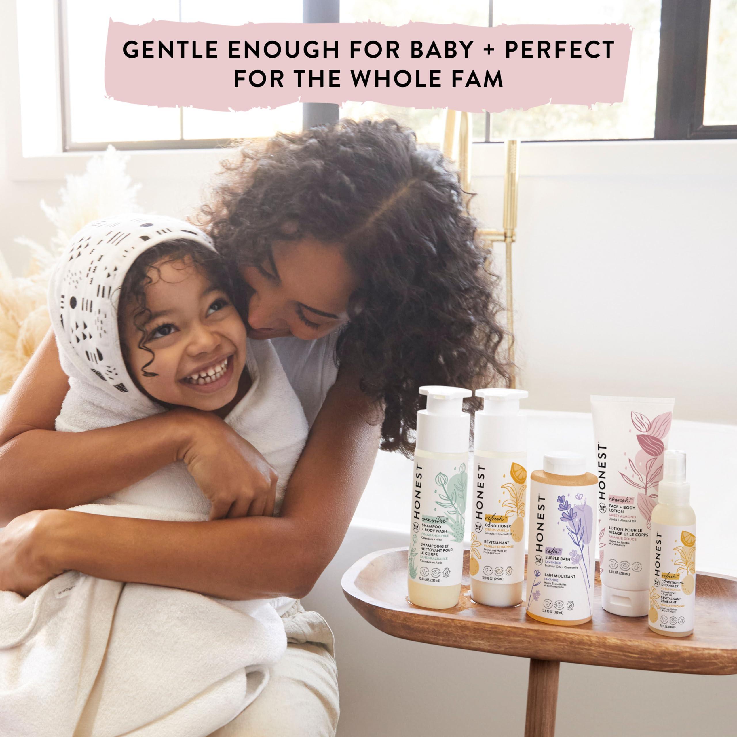 The Honest Company The Honest Company Lavender Calm 2-in-1 Cleansing Shampoo + Body Wash + Conditioning Detangler Bundle | Naturally Derived, Tear-free, Hypoallergenic | 10 fl oz, 4 fl oz