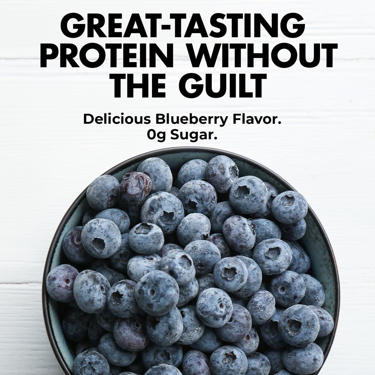 Max Muscle Max Muscle Maxpro Elite Whey Protein Powder | 30g Protein | 0g Sugar | 6.6g BCAAs | Micellar Casein Cold Filtered Whey Isolate Protein | Promotes Muscle Growth & Recovery (Blueberry, 2lb)
