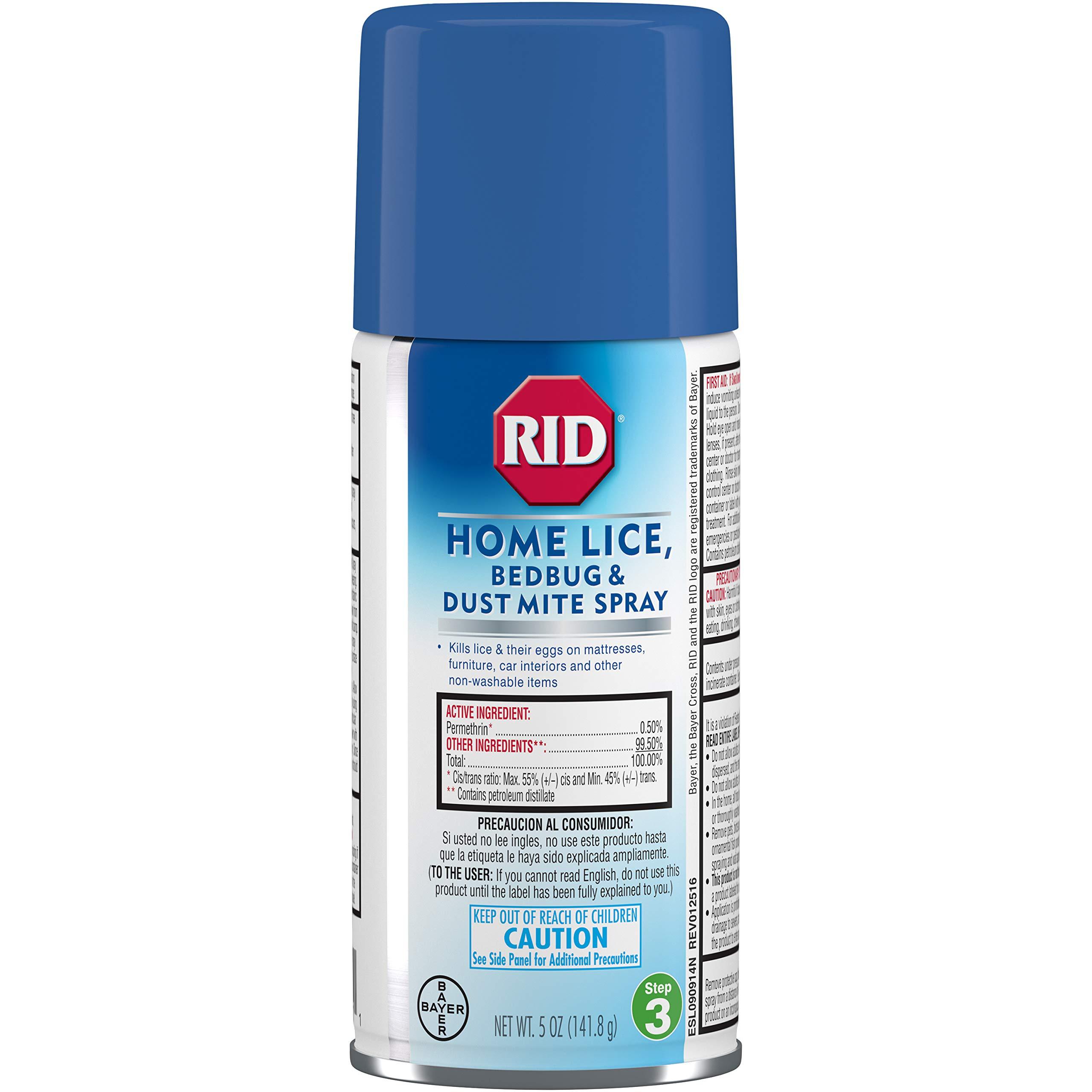 RID Rid Home Lice, Bedbug And Dust Mite Spray - 5 Ounces (Value Pack of 4)
