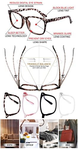 WEMOOTANTS WEMOOTANTS 4 Packs Multicolors Reading Glasses 2.75 Women Blue Light Blocking Large Readers 1.0 1.25 1.5 1.75 2.0 2.25 2.5 2.75+ 3.0 3.5 4.0 5.0 6.0