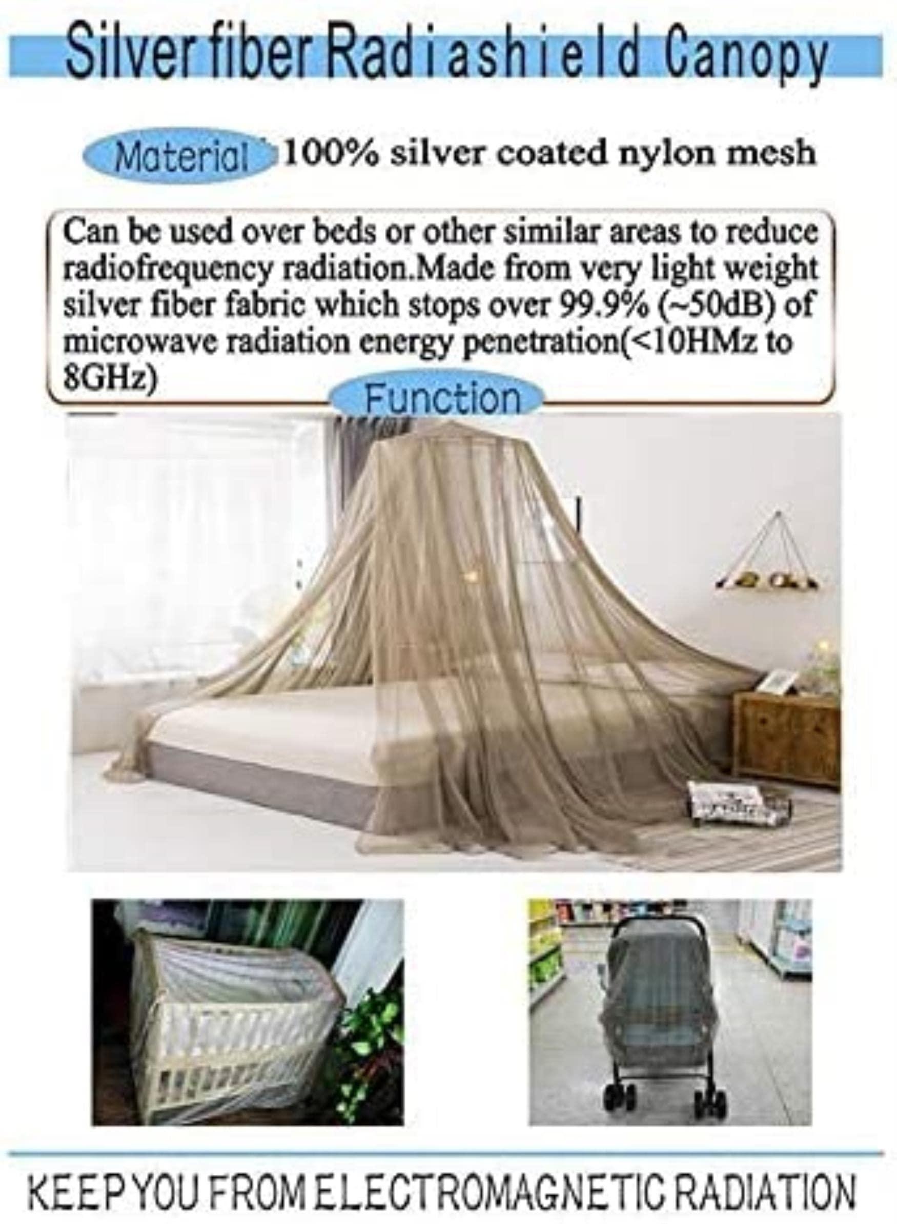 BTURYT BTURYT Faraday Fabric EMF Shielding Breathable Netting,Blocks Radiation/EMF/WiFi/ 5G amp; Other RF,1.5m/59in Width Suit for Making Anti Radiation Bed Canopy