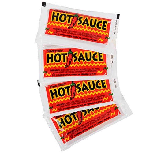 Bulk Wholesale Supplies BWS Hot Sauce 3 Gram Portion Packets, Case of 200