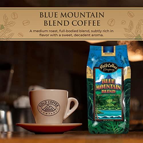 GOLD COFFEE COMPANY Gold Coffee Blue Mountain Blend 1 lb Medium Roast Whole Bean Coffee (Pack of 4)