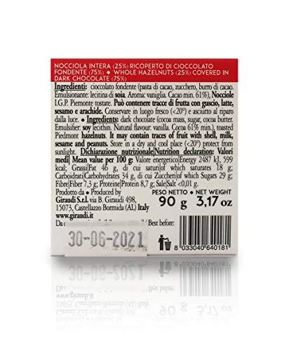 Giraudi Giraudi Italian Hazelnut Dragées, PGI Piedmont Hazelnuts Covered in Artisan Dark Chocolate, 90g / 3.17oz (Pack of 4 Pieces)