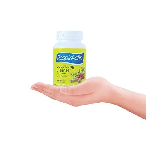 RespirActin Deep Lung Cleanse 120 Veggie Caps - Herbal Respiratory Supplements for Clearer Breathing | Respiratory System Support
