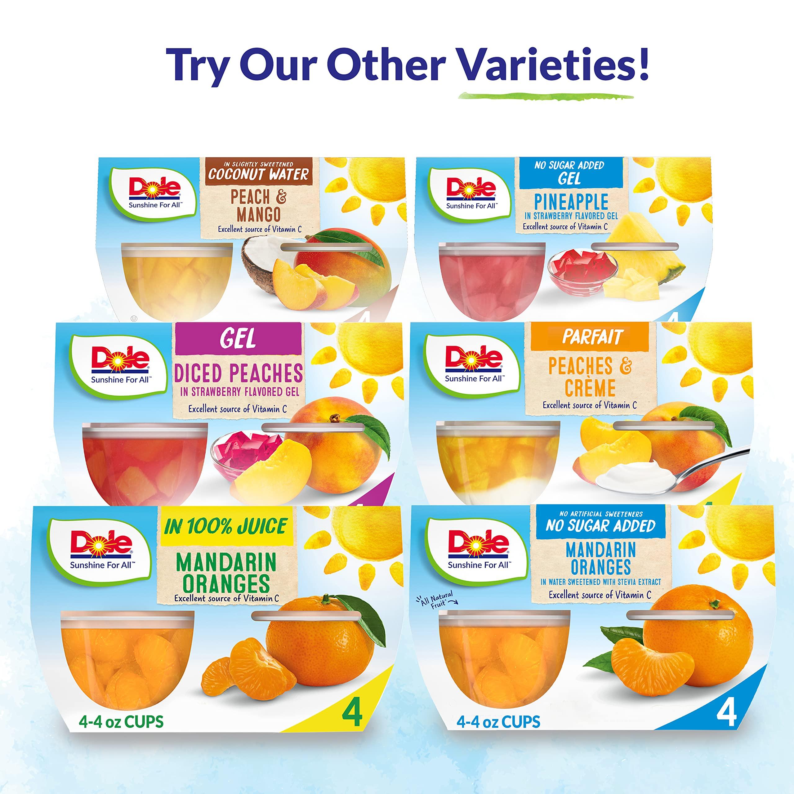 Dole Dole Fruit Bowls Mixed Fruit in Black Cherry Flavored Gel, Back To School, Gluten Free Healthy Snack, 4.3 oz, 24 Total Cups (Pack of 3)