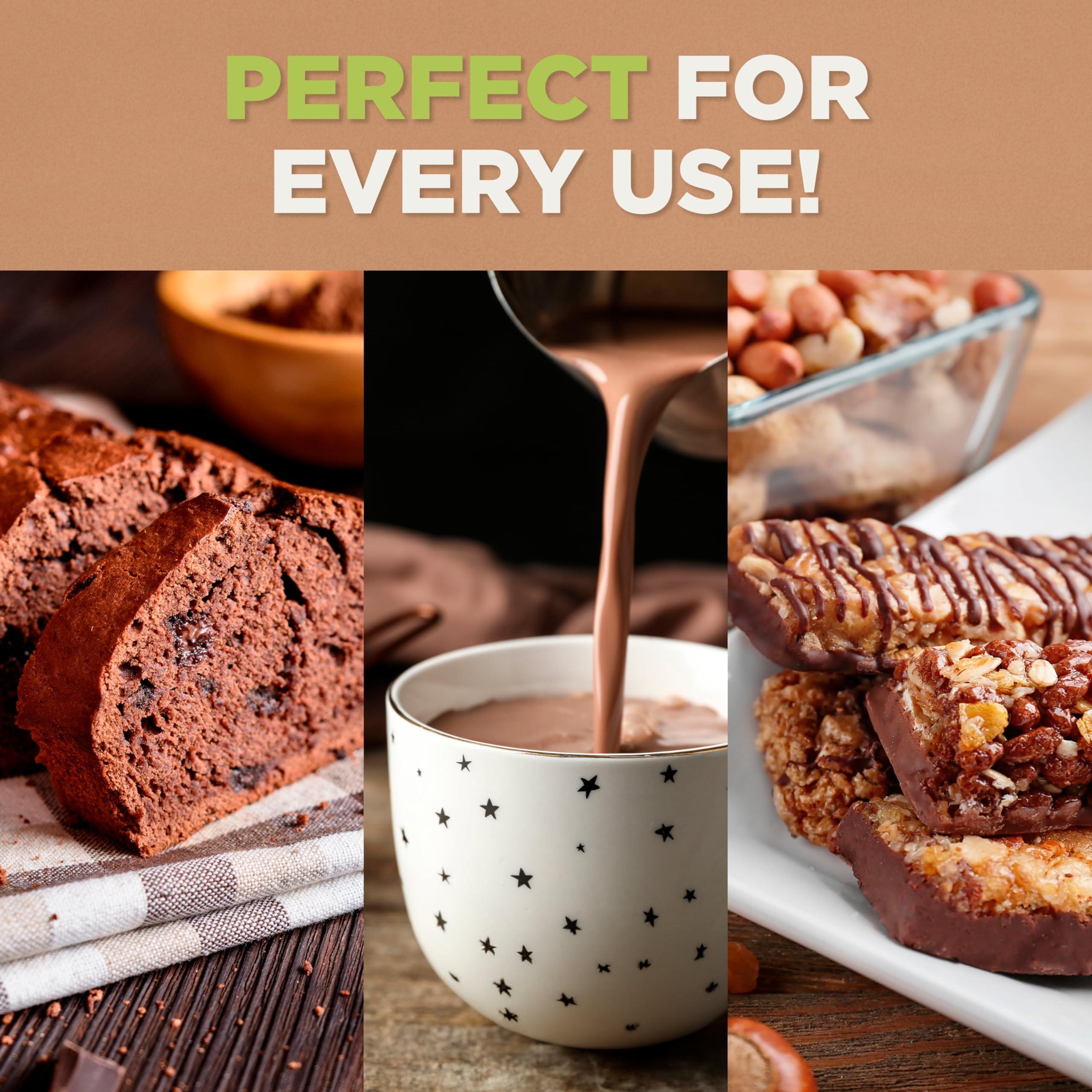 NaturaleBio NaturaleBio Organic Cacao Powder 35oz, Cocoa Powder Unsweetened, Natural and Pure - Produced from Raw Cacao Beans. Source of Magnesium, Manganese and Phosphorus