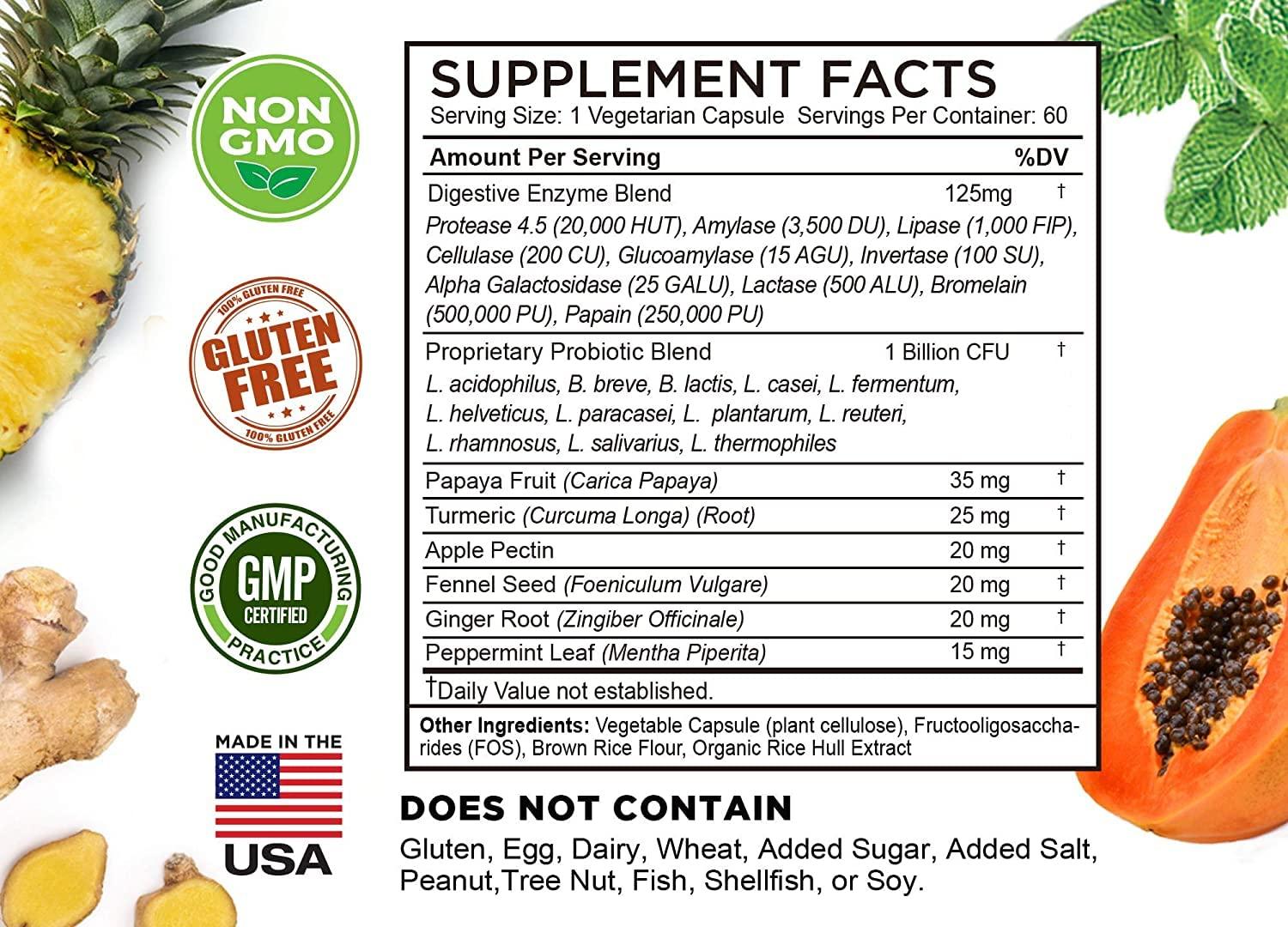 FarmHaven FarmHaven Digestive Enzymes with 18 Probiotics & Herbs Multivitamin for Women