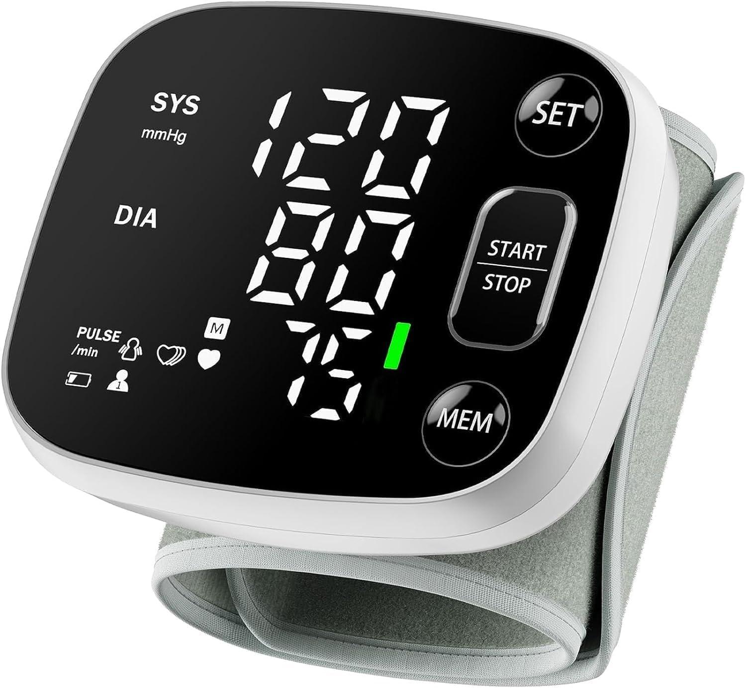 Oklar Oklar Blood Pressure Monitors for Home Use Rechargeable Wrist Digital BP Machine Cuff with LED Backlit Display, Voice Broadcast, 240 Memory Storage for 2 Users with Carrying Case