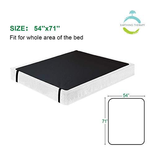 NeatEarthing Grounding Mat, Grounding Sleep Mat 54’’x 71’ Perforated Design 100% Conductive Carbon Leatherette Grounding Mats, Fits for Full Size