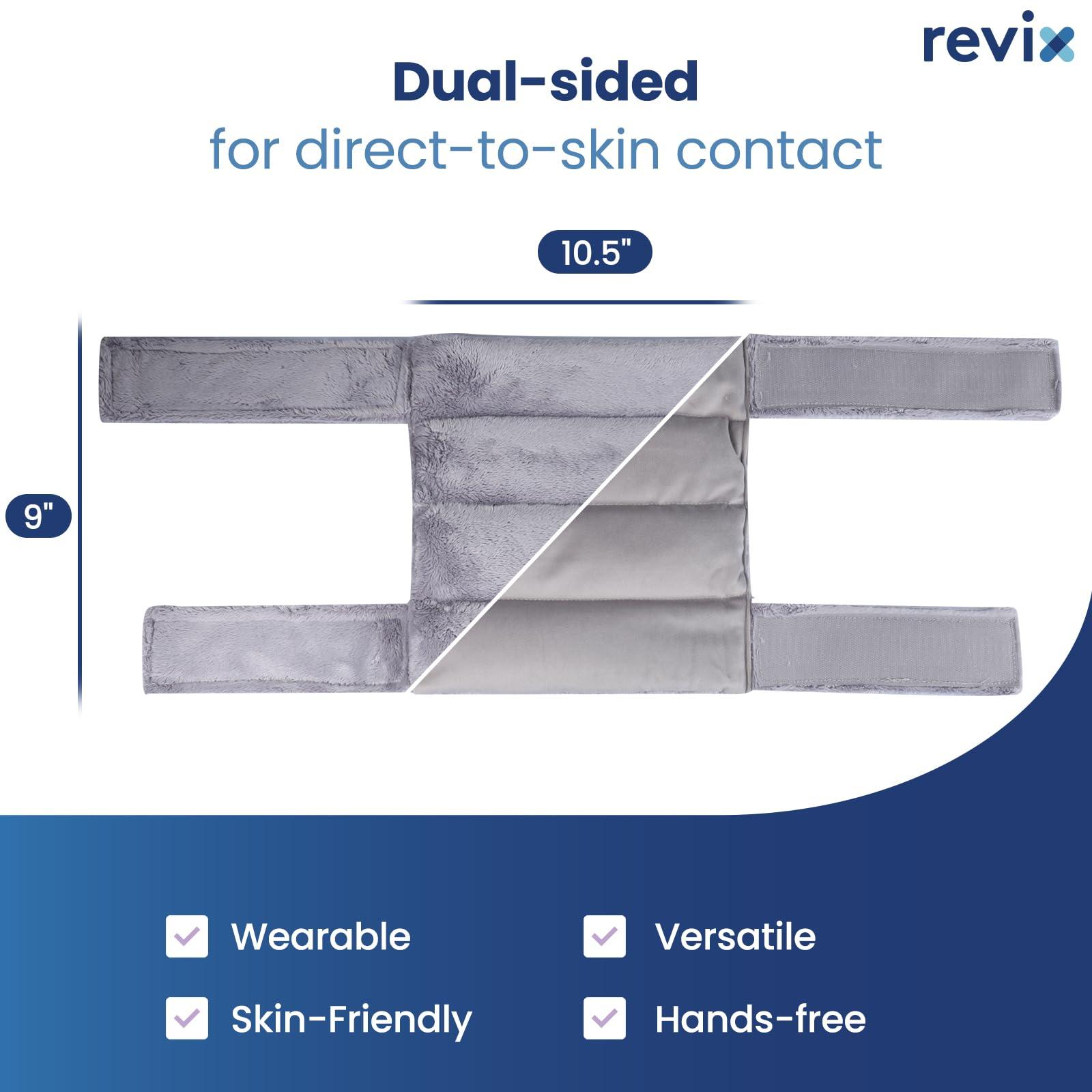 REVIX REVIX Microwave Heating Pad for Knee, Elbow, Muscle and Joint, Microwavable Heated Knee Wrap for Men and Women, Hot and Cold Pack