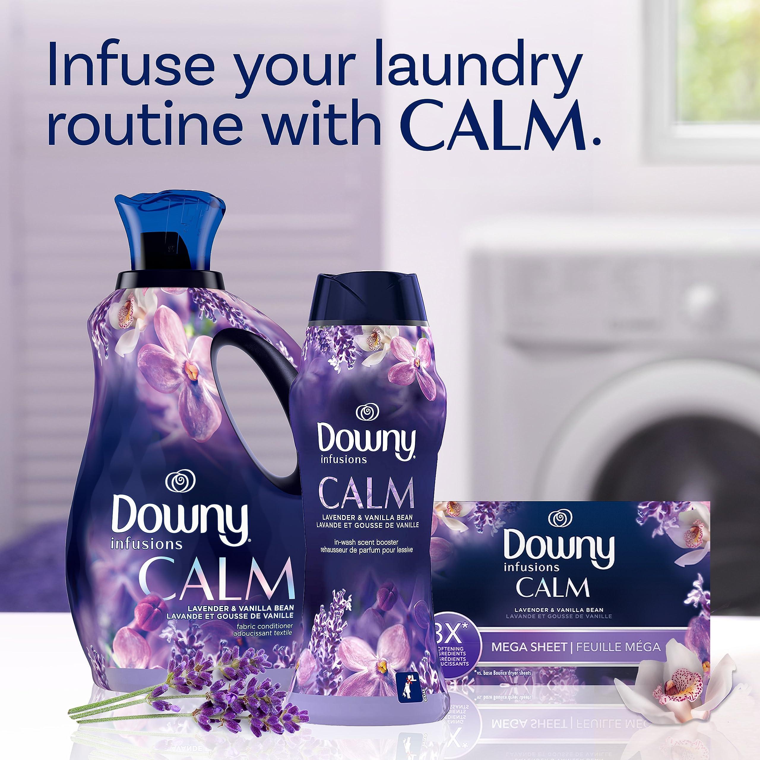 Downy Downy Infusions In-Wash Laundry Scent Booster Beads, CALM, Soothing Lavender and Vanilla Bean, 13.4 oz
