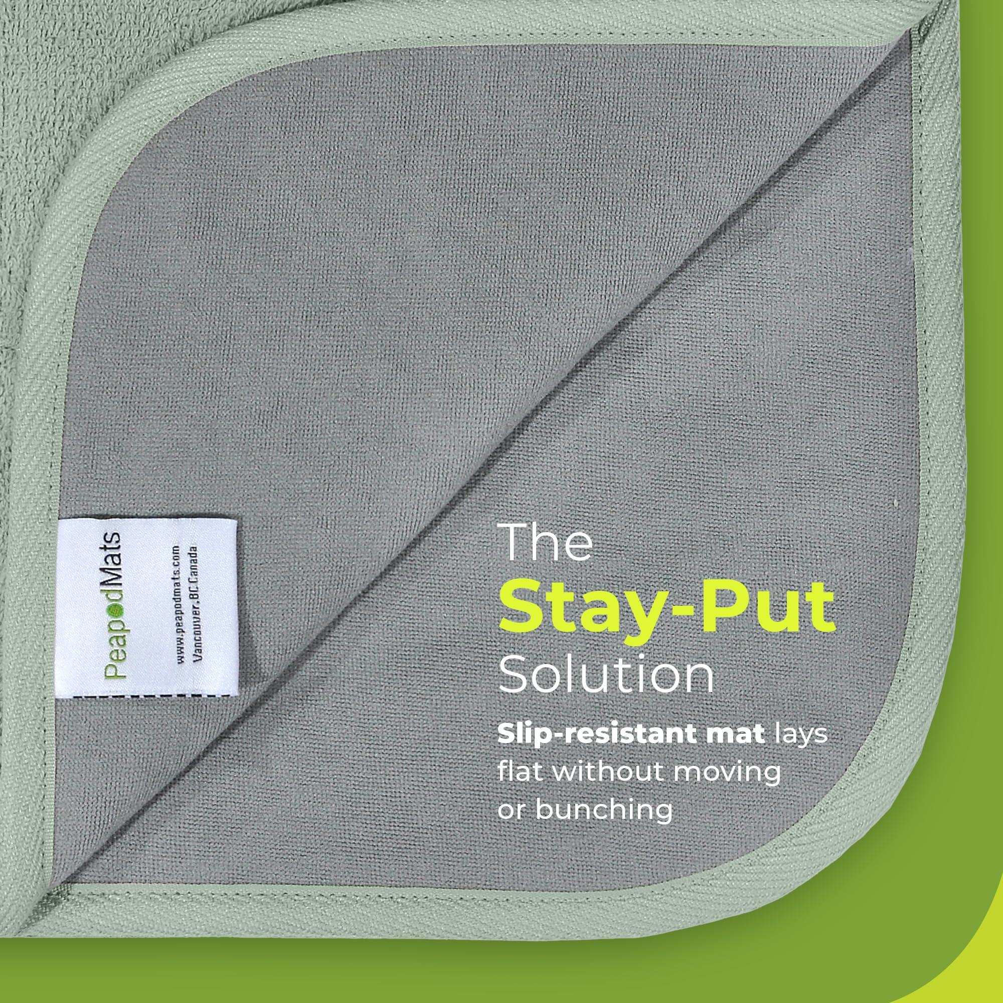 PeapodMats PeapodMats Bedwetting & Incontinence Waterproof Bed Mat - Reusable Underpad. Secure Placement & Breathable. Washable. Enviro Friendly 3x5 (Sage) Mattress Protector & Pee Pad for Kids & Adults