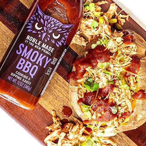 The New Primal Noble Made Smoky BBQ Cooking & Dipping Sauce, Whole30 Approved, Paleo, Certified Gluten Free, Dairy and Soy Free, Vegan, Keto, 13 Oz Glass Bottle (1 Count)