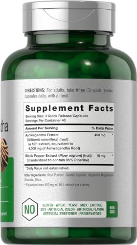 Horbach Horbach Ashwagandha Supplement | Max Strength | 120 Capsules | Non-GMO, Gluten Free