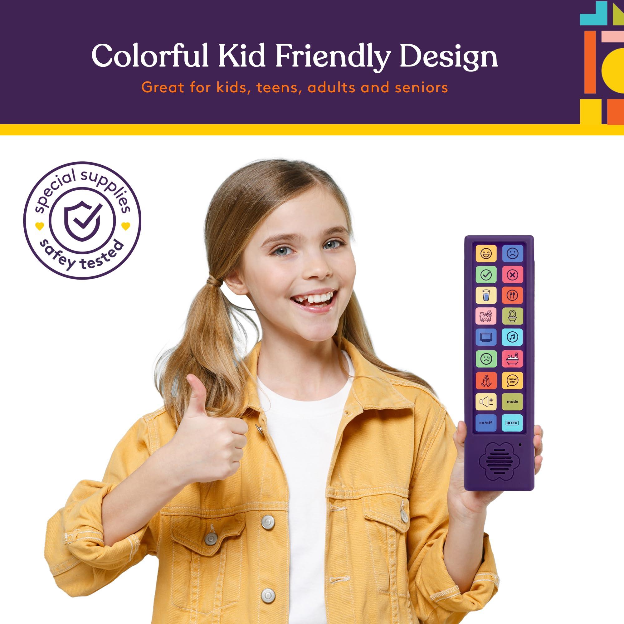 Special Supplies Special Supplies AAC Communication Device for Speech Therapy, Talker Buddy Communication Device for Non Verbal Kids & Adults, Autism Talking Aids for Home or School, Travel Bag, Recording Option