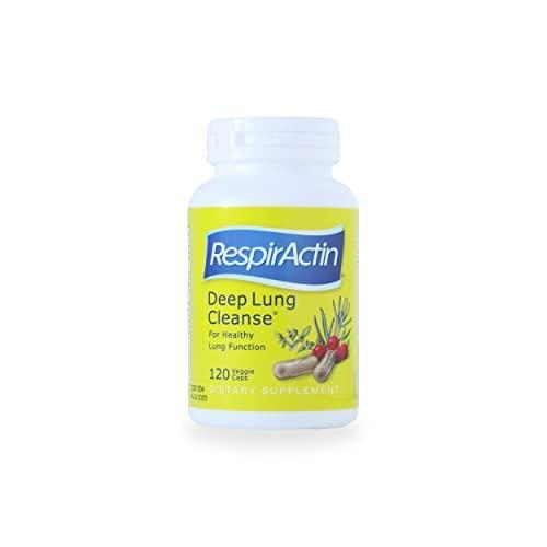 RespirActin Deep Lung Cleanse 120 Veggie Caps - Herbal Respiratory Supplements for Clearer Breathing | Respiratory System Support