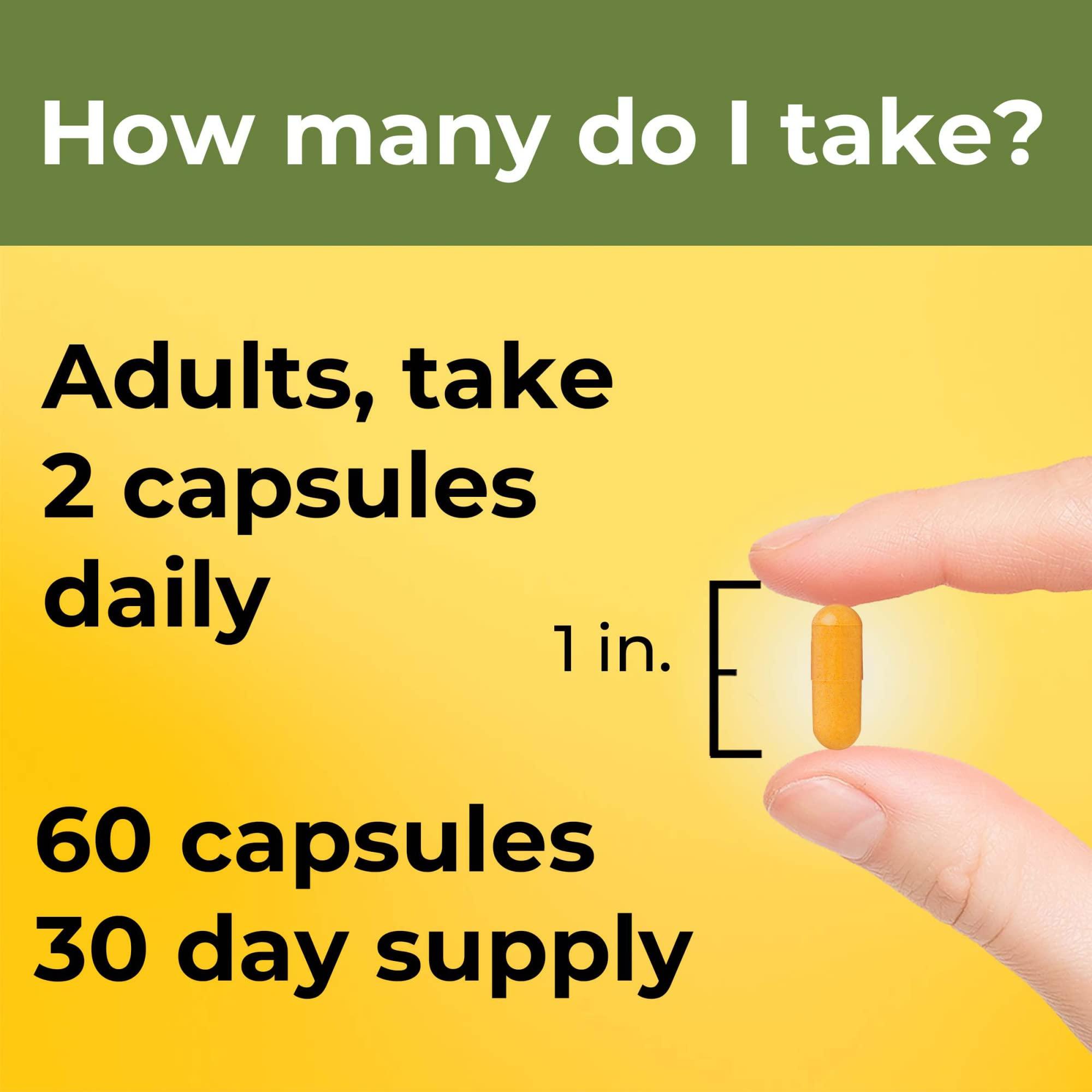 Nature Made Nature Made Extra Strength Turmeric Curcumin with Black Pepper, 1000mg extract (950mg Curcuminoids) per serving, Supports Healthy Inflammation Response, 60 Vegetarian Capsules, 30 Day Supply