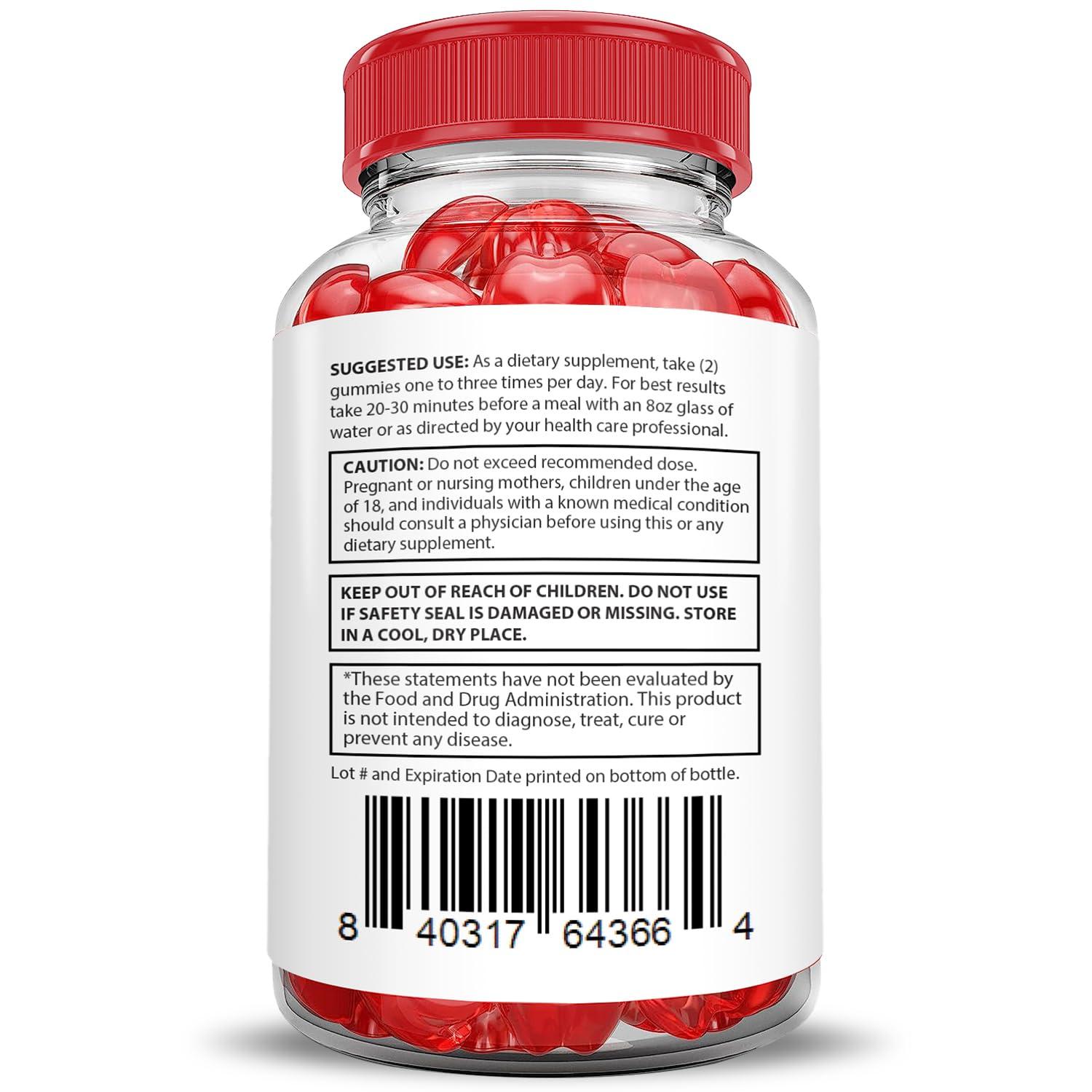 Justified Laboratories (5 Pack) Vital Grow XL Performance Gummies 1000MG Advanced Formula Formulated with ACV Pomegranate Beet Juice Powder B12 Vegan Non GMO 300 Gummys