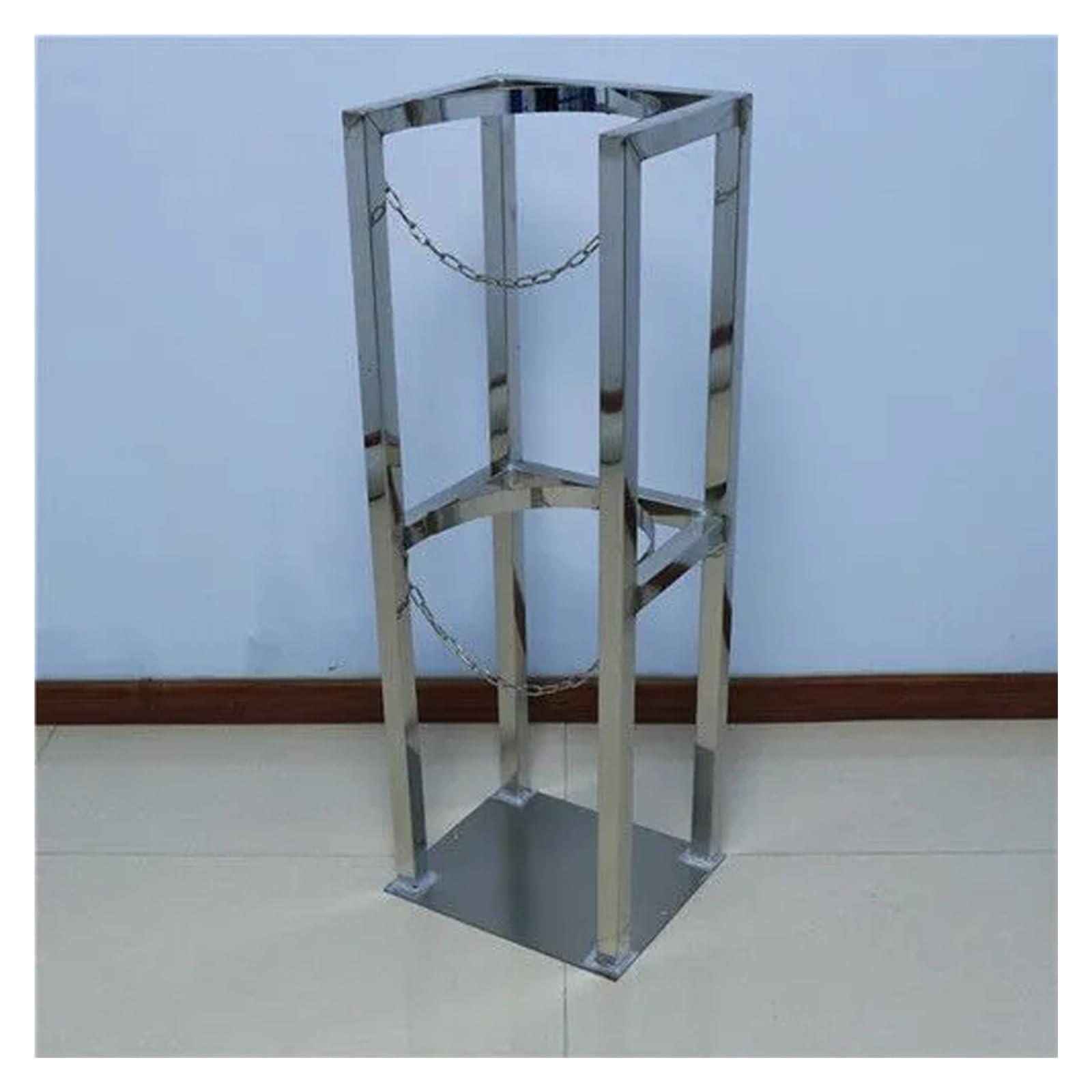 MZZKFC MZZKFC 40 60 100 CM Heigh Gas Cylinder Organizer Shelf with Protective Chain, 304 Stainless Steel Gas Cylinder Storage Rack, Factory/Lab Gas Cylinder Holder(Inlet 6.3 in-8.7 x 7.9 x 15.7 in)