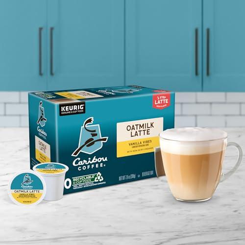 Caribou Coffee Caribou Coffee Vanilla Vibes Oatmilk Latte, One Step Latte Single Serve Keurig K-Cup Pods, 60 Count (6 Packs of 10)