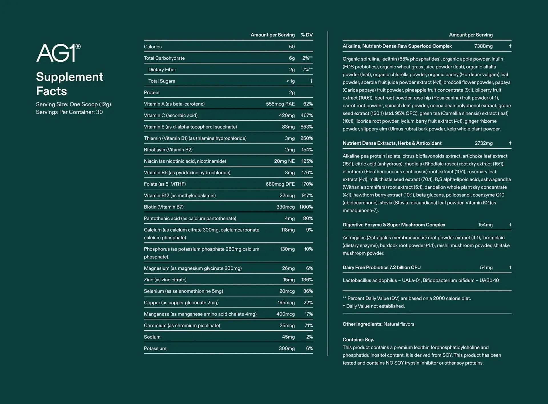 AG1 AG1 Greens Powder Supplement | Improve Gut Health | Multivitamin, Probiotic, Gluten Free, Vegan and Keto Friendly | Shaker & Scoop Included | 75 Vitamins (Athletic Greens), Classic Formula