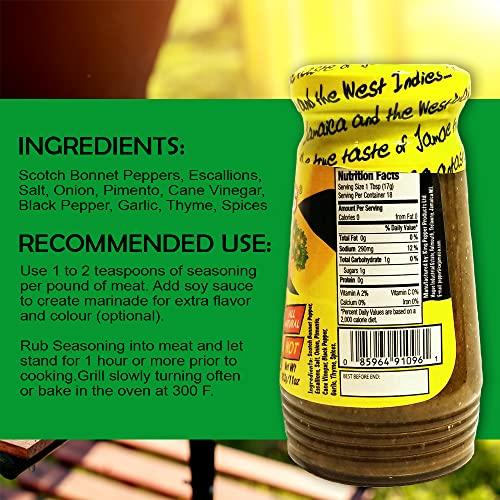 Eaton's Eaton's Authentic Jamaican Jerk Seasoning - Easy to Use, Spicy, and Flavorful Caribbean Jerk Seasoning, BBQ Rub, Grilled Chicken Seasoning or Marinade with Jerk Cooking Recipe eBook (Scotch Bonnet)