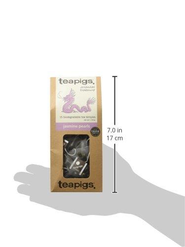 teapigs Teapigs Jasmine Pearls Tea Bags Made with Whole Leaves, 15 Count (Pack of 1)