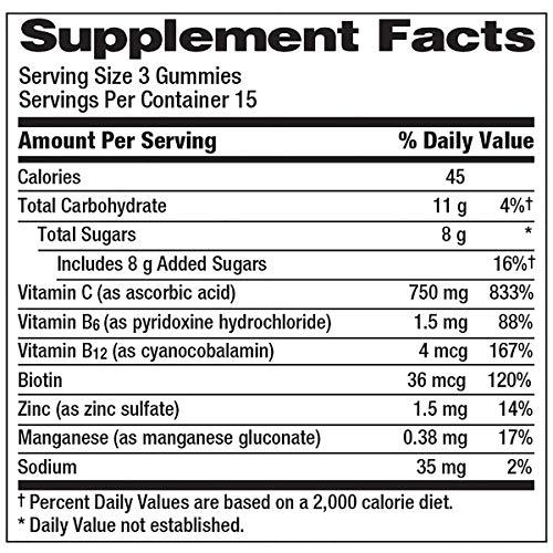 Emergen-C Emergen-C 750mg Vitamin C Gummies for Adults, Immune Support Gummies, Gluten Free, Strawberry, Lemon and Blueberry Flavors - 45 Count