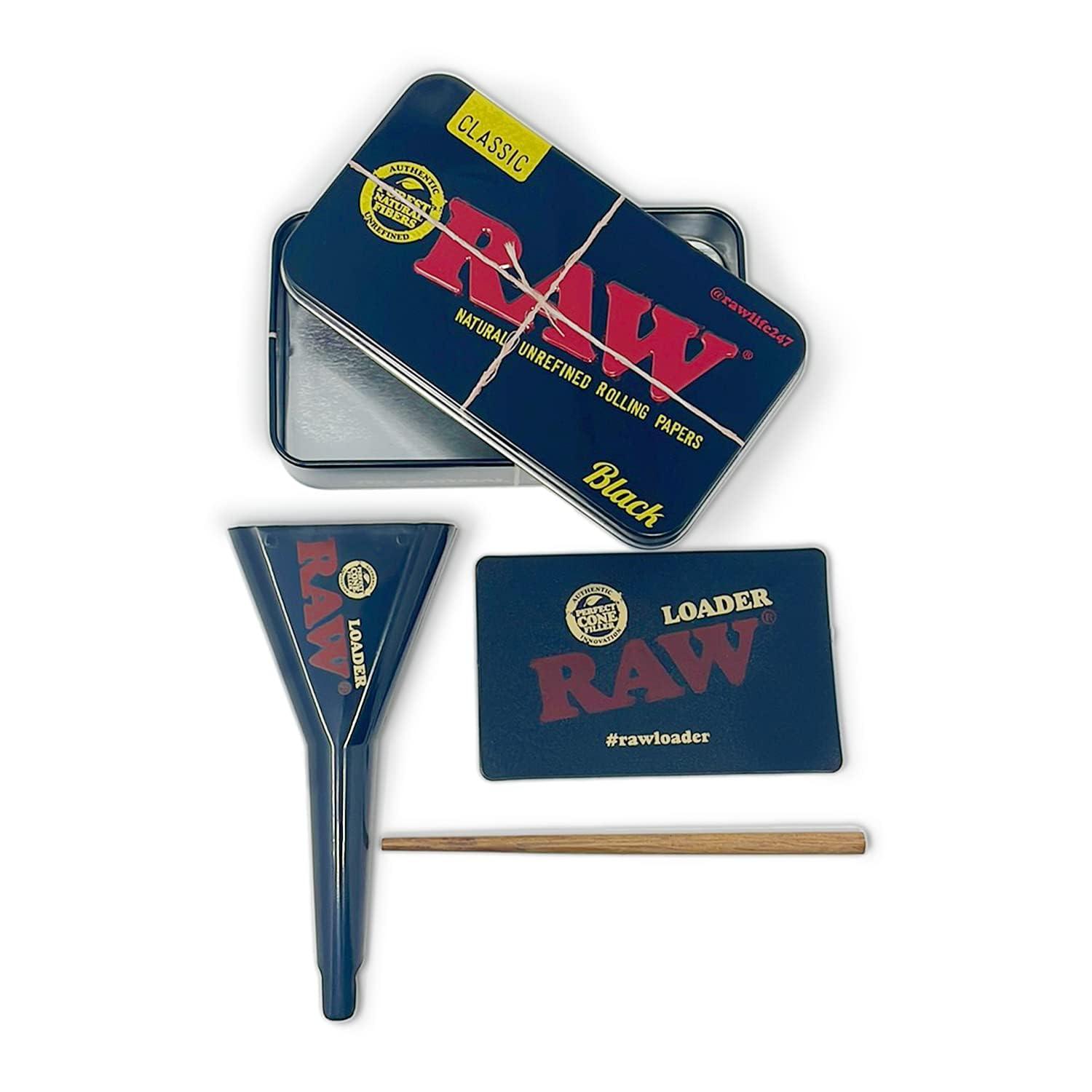 RAW RAW Cones 1 1/4 Size 50pk & Cone Loader Classic Cone Bundle