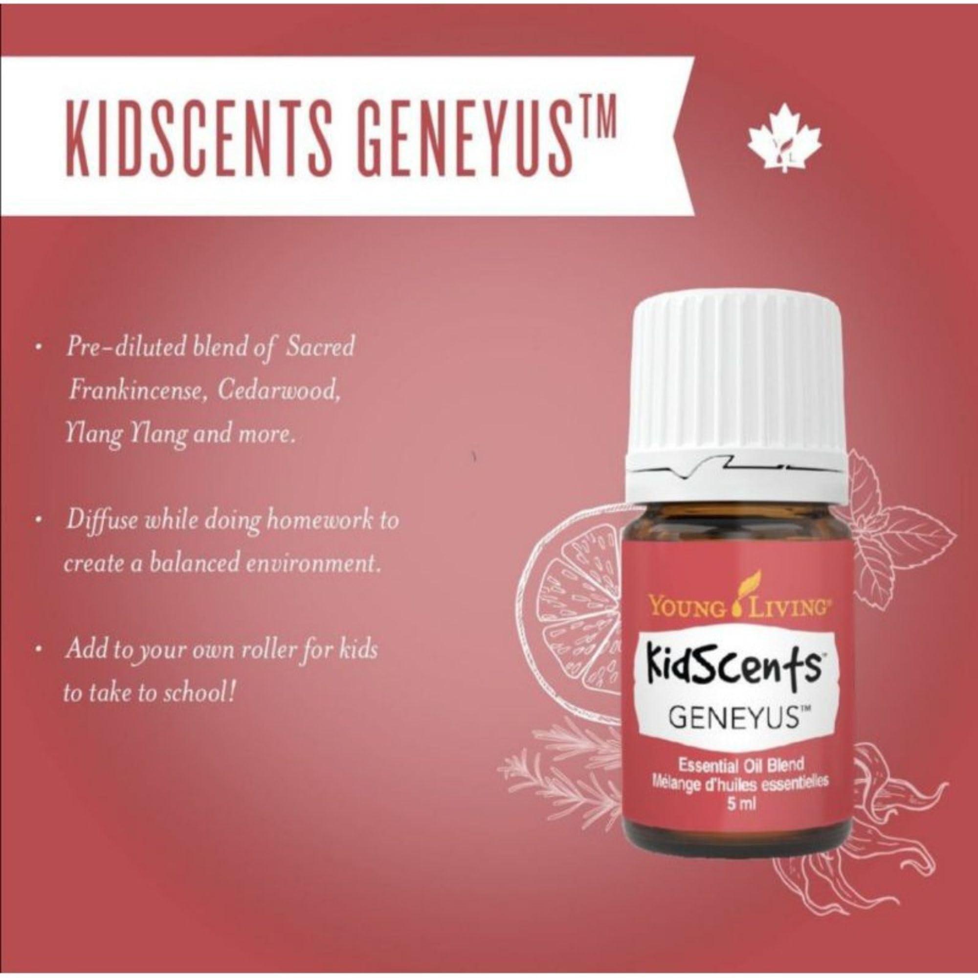 Young Living Young Living - KidScents GeneYus Essential Oil Blend 5 ml | Inspiring Aroma for Kids | Kid-Friendly | Natural Focus Support | Creates an Invigorating Ambiance
