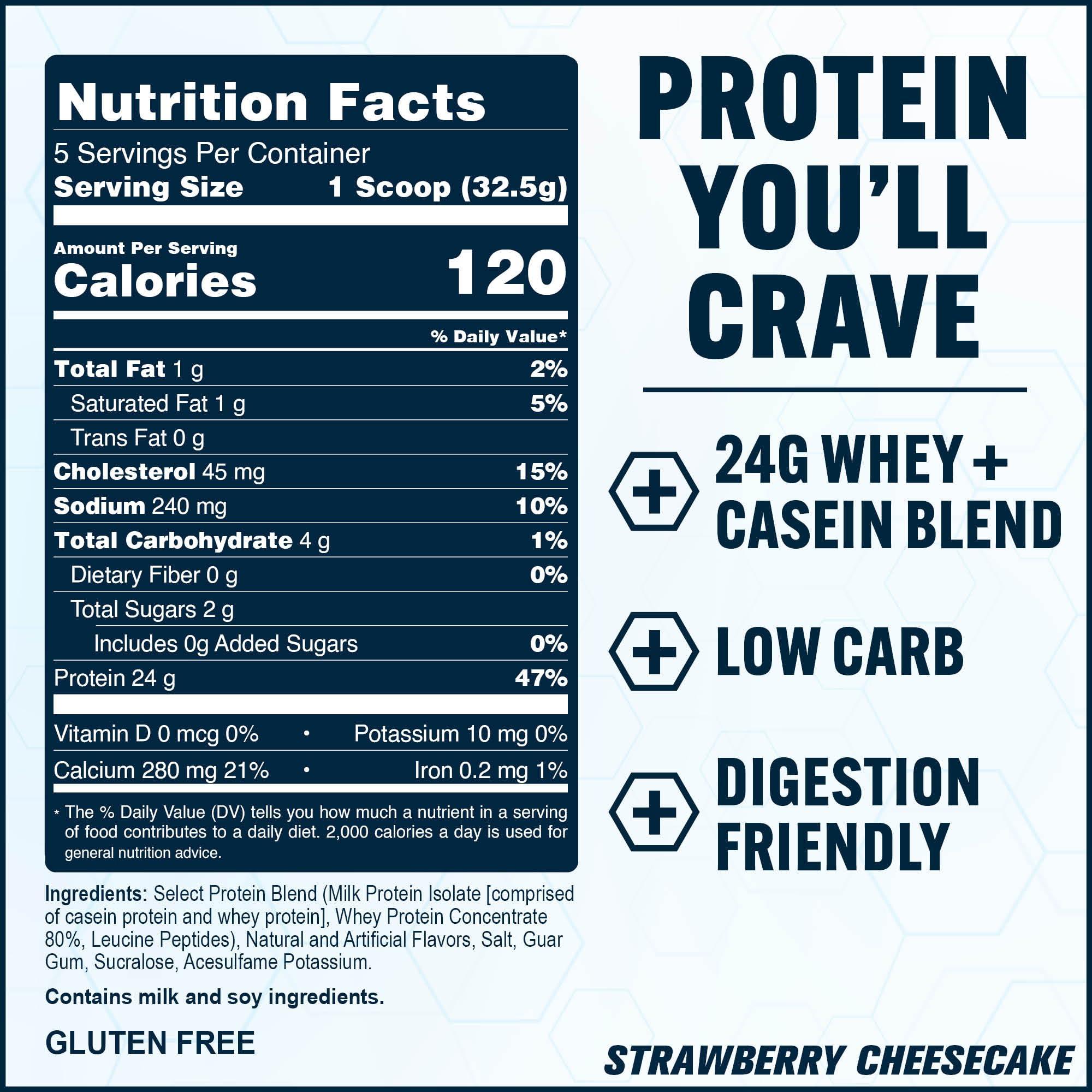 PEScience PEScience Select Low Carb Protein Powder, Strawberry Cheesecake, 5 Serving, Keto Friendly and Gluten Free