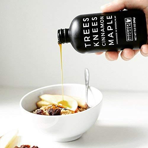 Bushwick Kitchen Trees Knees Cinnamon Maple, Organic Maple Syrup Infused with Cassia Cinnamon ,11.5 Ounce Bottle Vegan, Gluten Free, Paleo-friendly, Grade-A, Pure Maple Syrup, Foodie Gifts, Coffee Gifts, Cocktail Gift