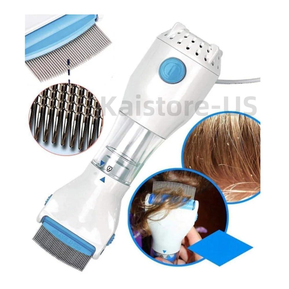 PINNKL Electric Head Lice Vacuum Comb, Electric Comb Lice Removal, Head Lice Treatment, Electric Head Lice Comb, Hair Cleaner (US,2PCS)