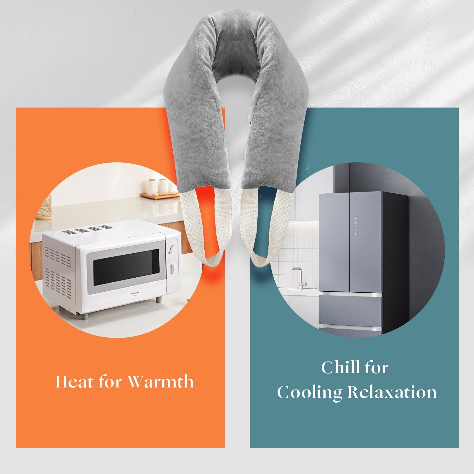 uncn uncn Heating Pad for Neck and Shoulders and Back Washable Small Microwavable Neck Wrap Weighted Lavender Neck Warmer Heat Wrap Microwave Heatable Rice Sock Cervical Hot Pack Aromatherapy Scented