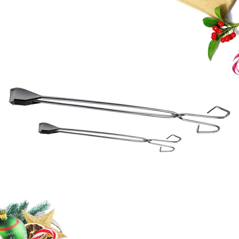 Hemoton Hemoton 2PCS rubbish picker reacher grabber folding firewood tongs folding litter picker trash picking tool handheld grabber garbage clip grill gripedge tools pick up tool barbecue fetcher