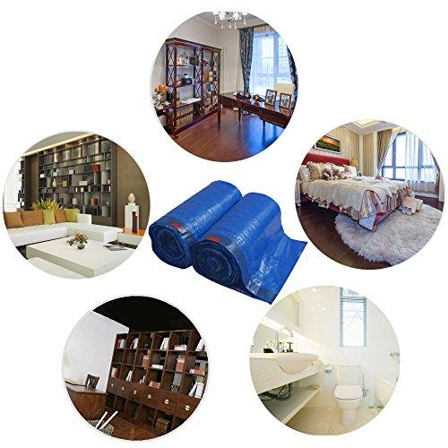 Yarebest Yarebest 8 Gallon Garbage Bags Trash Bags with Drawstring, Blue