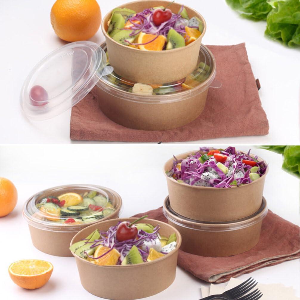 Healeved 20pcs Meal Prep Containers Kraft Paper Bowls